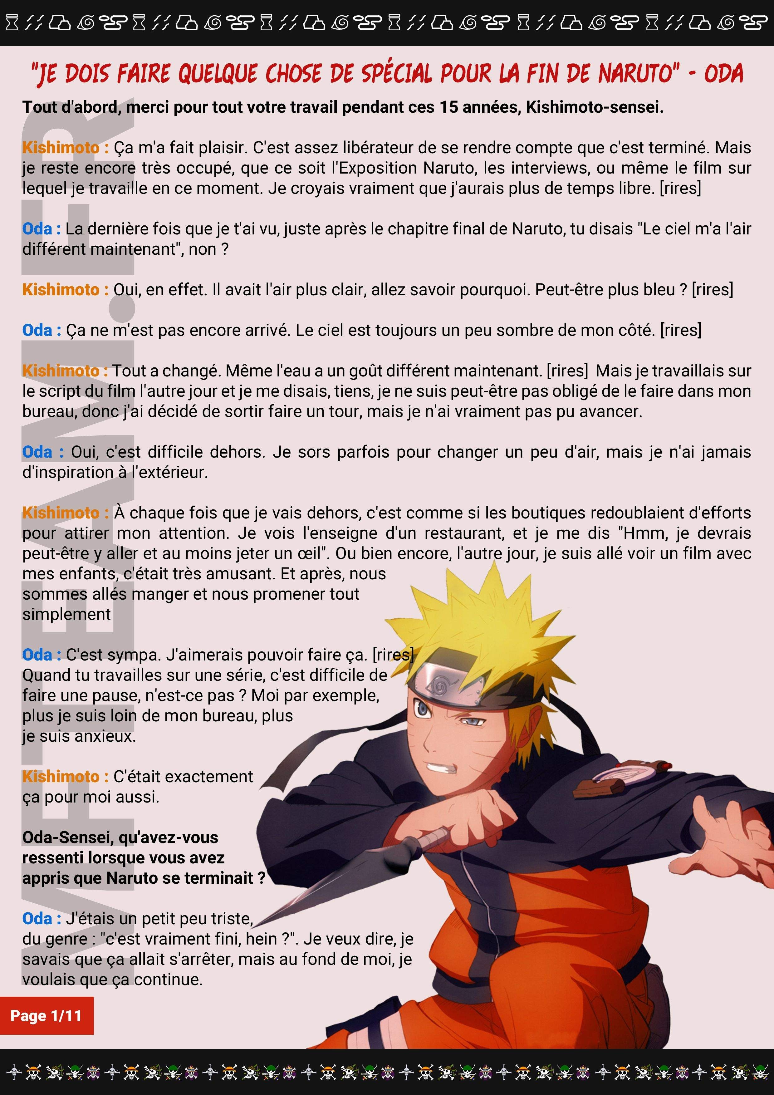 One Piece Scan 786 1 Interview Oda X Kishimoto Lire One Piece Scan En 